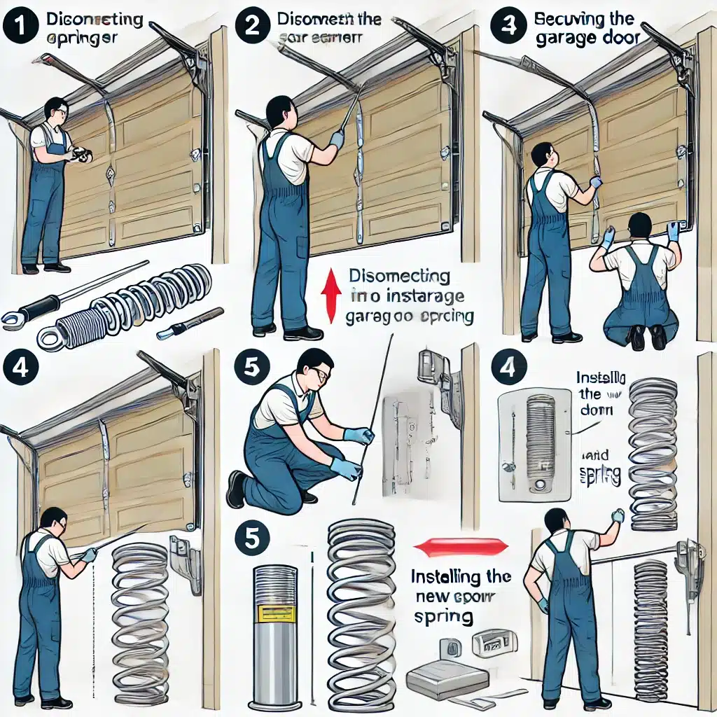 how to install a garage door spring