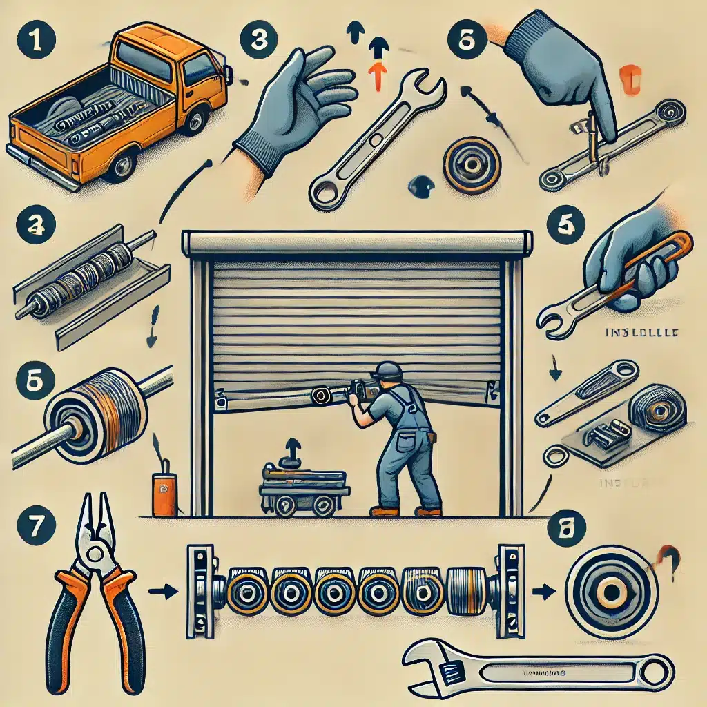 how to change garage door rollers