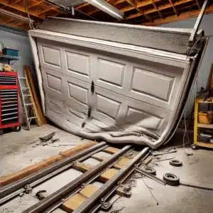 garage door off track