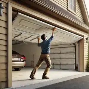 open garage door manually from outside