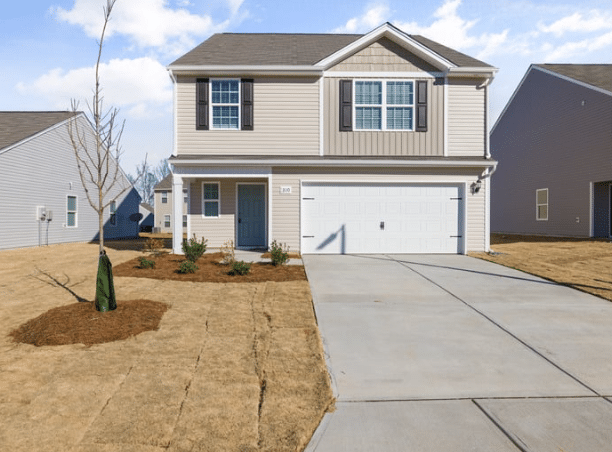 House with a garage door