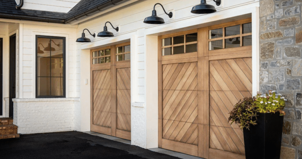 wooden garage door in Noblesville, IN