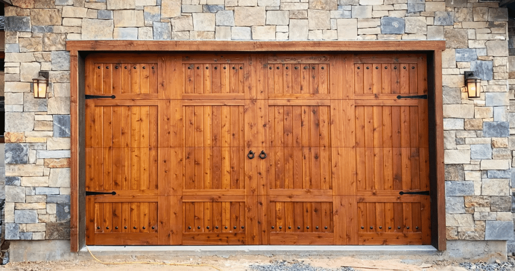 wooden garage door in Noblesville, IN