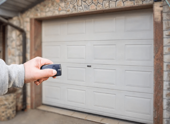 Testing the garage door using a remote